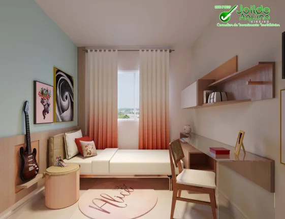 Imagem Um condomínio de alto padrão com apartamentos de 2 e 3 quartos, todos com..