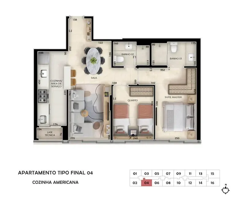 Imagem Apartamento com 2 Quartos à Venda, 62 m² em Setor Noroeste - Brasília