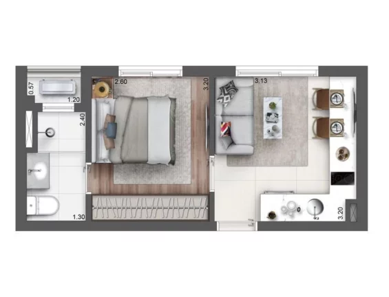 Imagem Apartamento a venda com 2 dormitórios com 1 vaga perto do Metrô