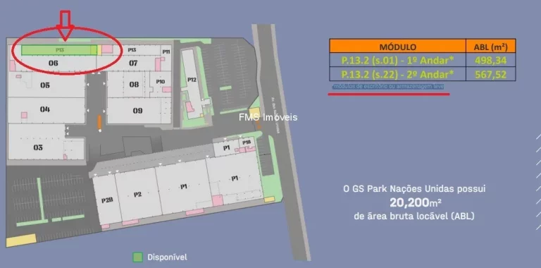 Imagem Escritório ou armazenagem leve - 552,65m2 - Av. das Nações Unidas.