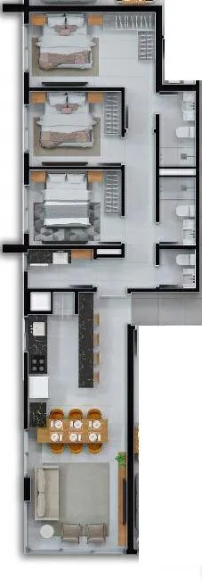 Imagem Apartamento 3 Dormitórios - Bairro Centro