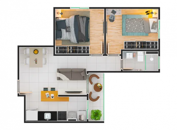Imagem Apartamento com 2 Quartos à Venda, 48 m² em Vila Oliveira - Mogi das Cruzes