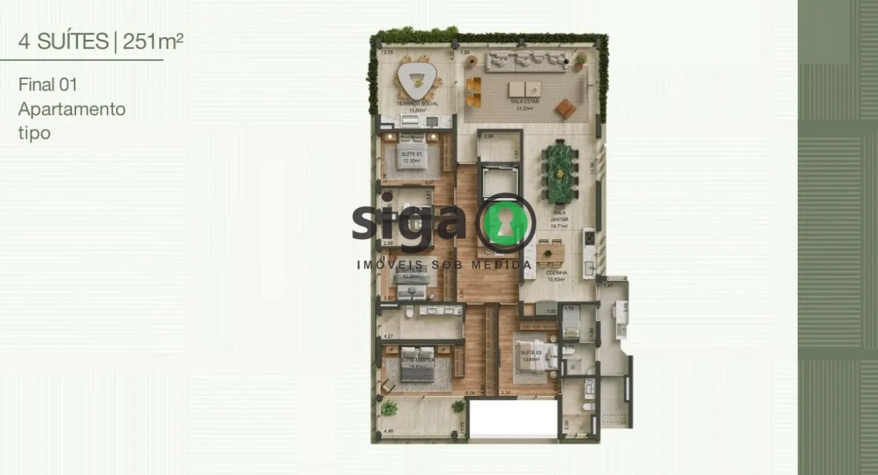 Imagem Apartamento para venda na Vila Madalena 04 suítes, São Paulo - SP