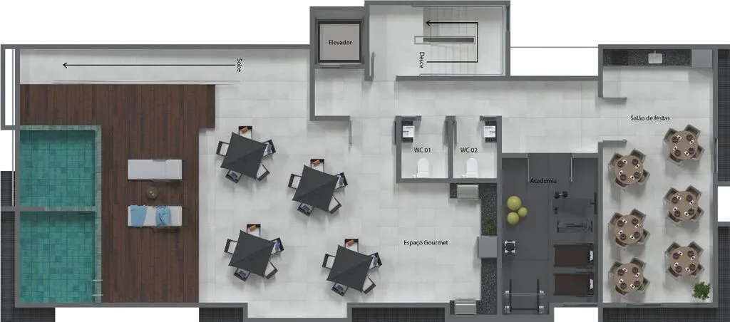 Imagem Flat de 24 m² com varanda em Intermares, Cabedelo. Condomínio com piscina, espaço gourmet, academia e excelente localização a poucos passos da praia.