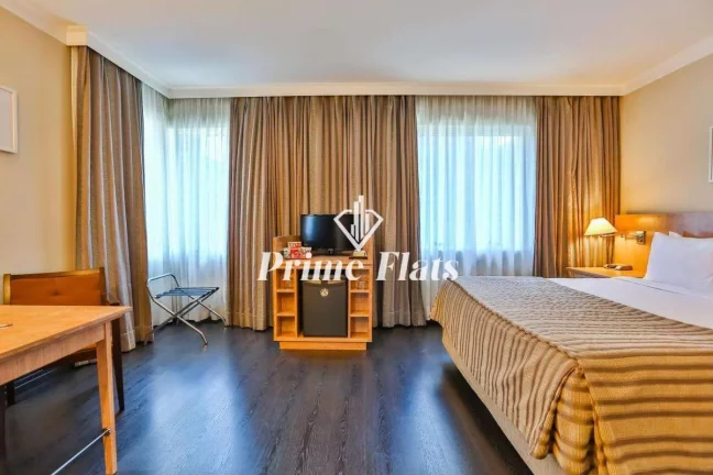 Imagem Flat disponível para venda no Park Inn by Radisson Berrini no Brooklin Novo, com 28m², 1 dormitório e 1 vaga de garagem