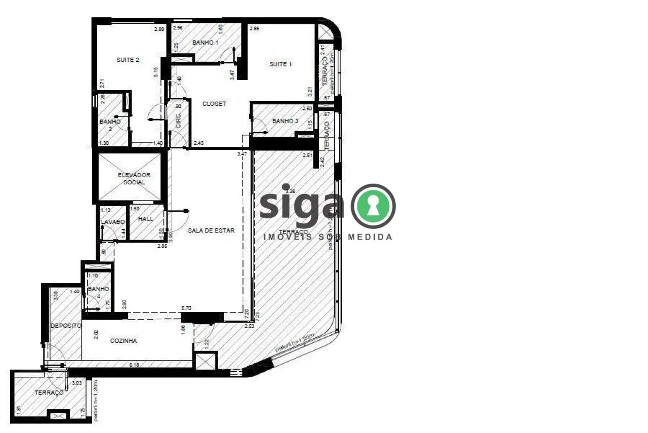 Imagem Apartamento a venda na Chácara Santo Antônio (Zona Sul) com 3 quartos