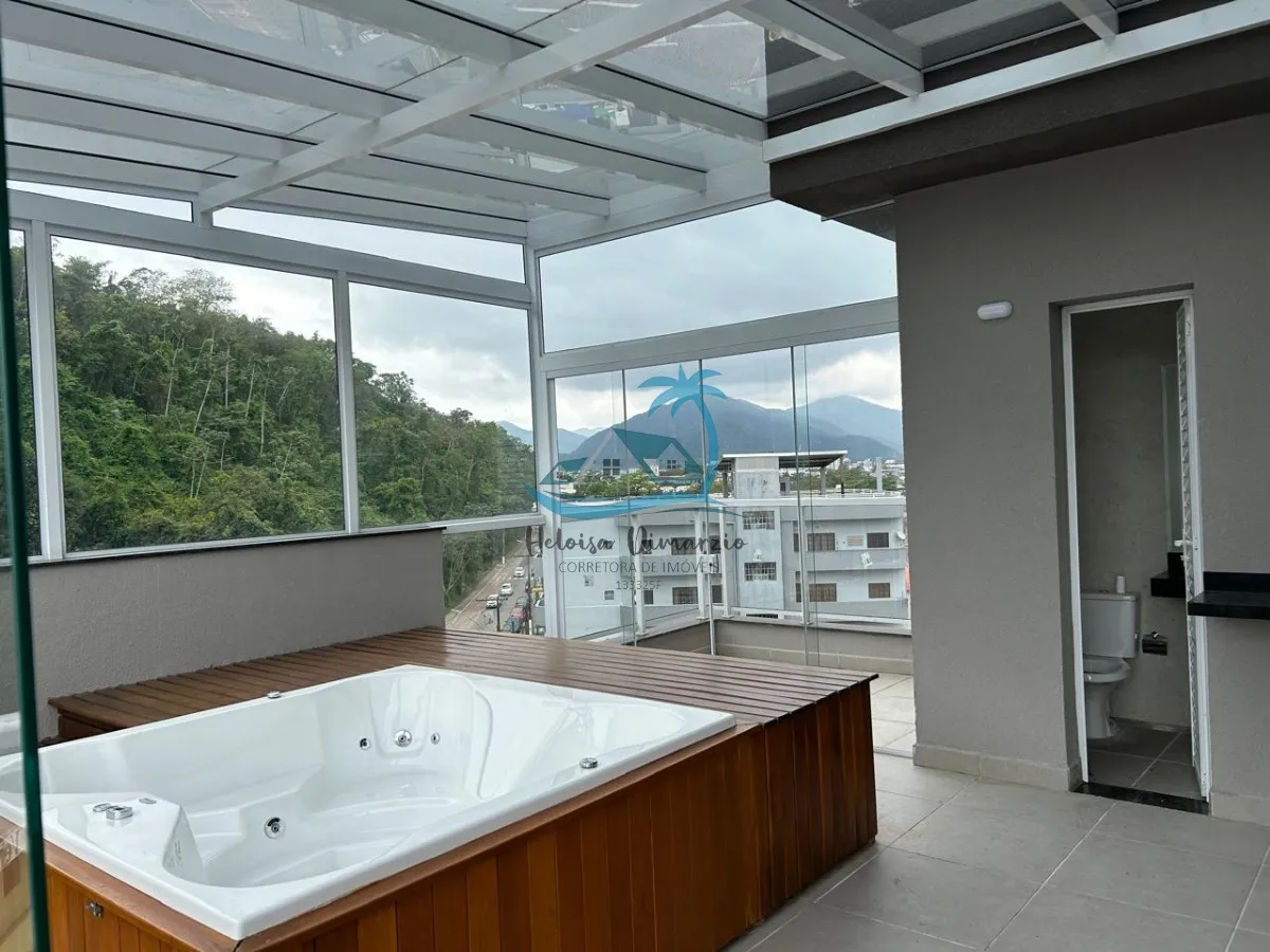 Imagem Cobertura mobiliada com 3 dormitórios com vista para o mar no Perequê-Açu