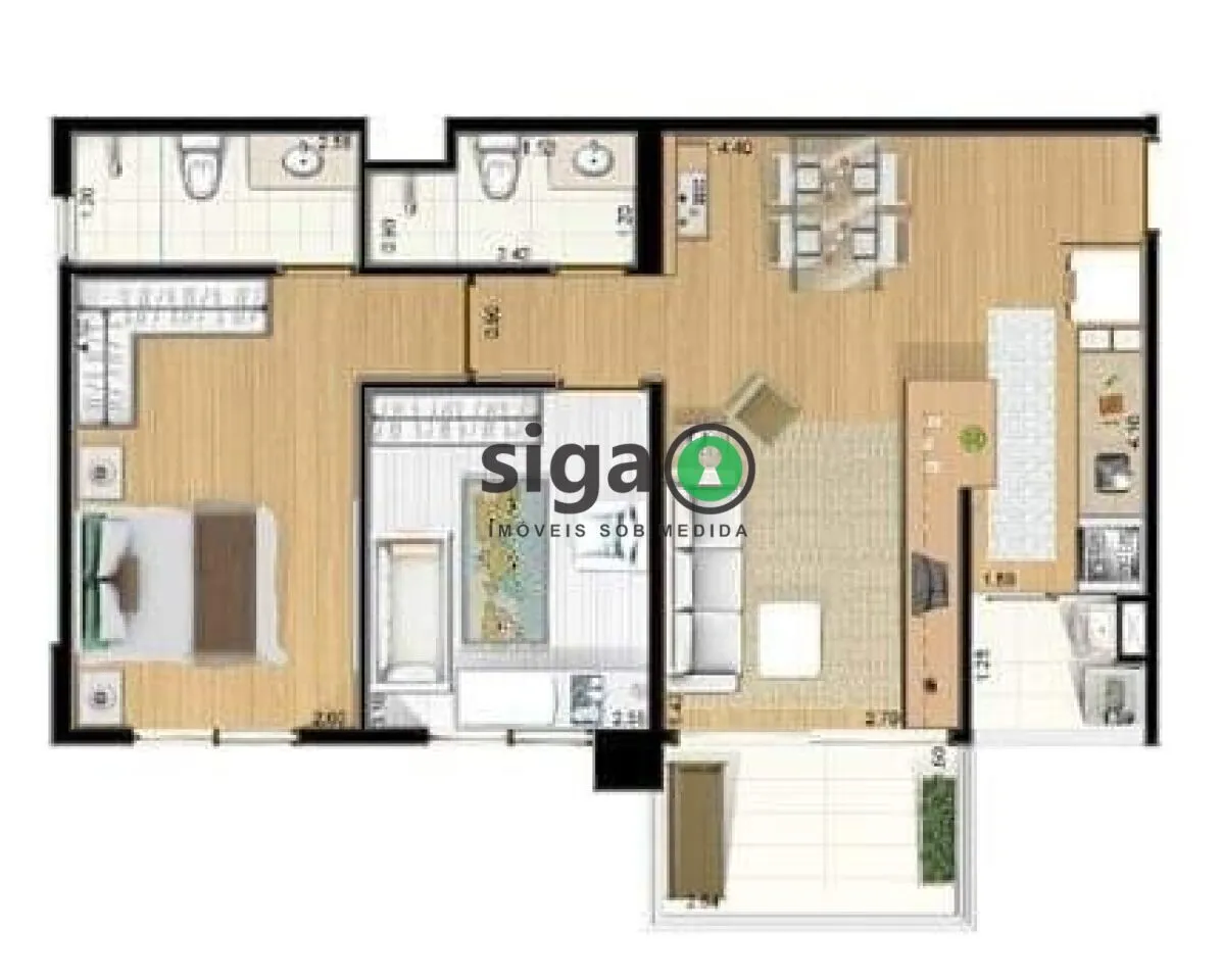 Imagem APARTAMENTO COM LAZER DE CLUBE, 2 VAGAS E LOCALIZAÇÃO ESTRATÉGICA