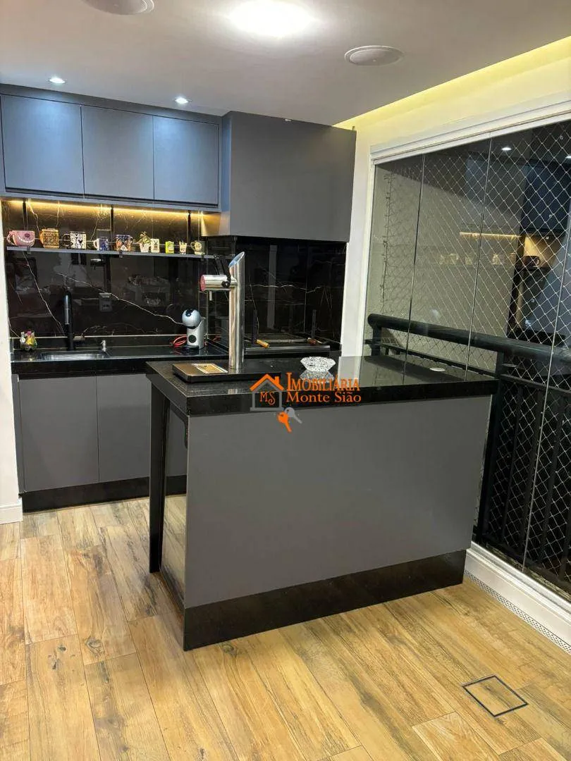 Imagem Apartamento à venda com 106m², com 3 quartos, 1 suíte, 2 vagas, varanda gourmet e fino acabamento, Jardim Flor da Montanha, Guarulhos, S