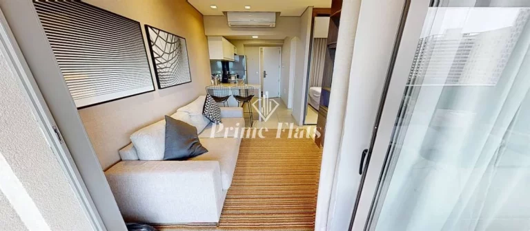 Imagem Flat disponível para locação no VHouse Faria Lima, com 36m², 1 dormitório e 1 vaga