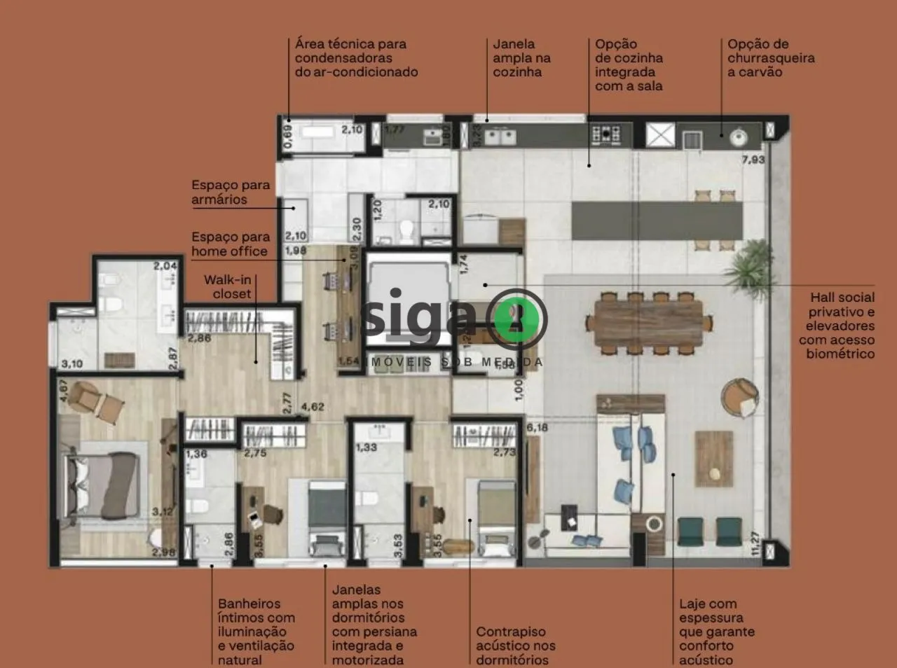 Imagem Apartamento para venda em Pinheiros 03 suítes, São Paulo - SP