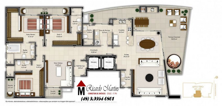 Imagem Apartamento com 3 Quartos à Venda, 2 m²em Centro - Criciúma