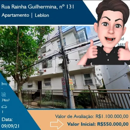Imagem Apartamento com 2 Quartos à Venda, 74 m² em Leblon - Rio de Janeiro