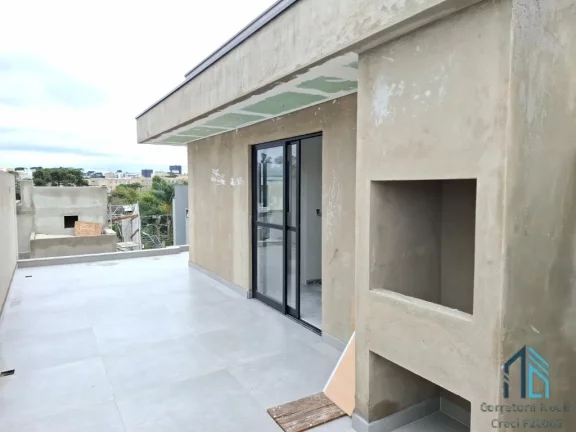 Imagem Sobrado novo 03 quartos c/suíte, sacada, Ático, terraço, no Bairro Tingui/Bacacheri em Curitiba PR