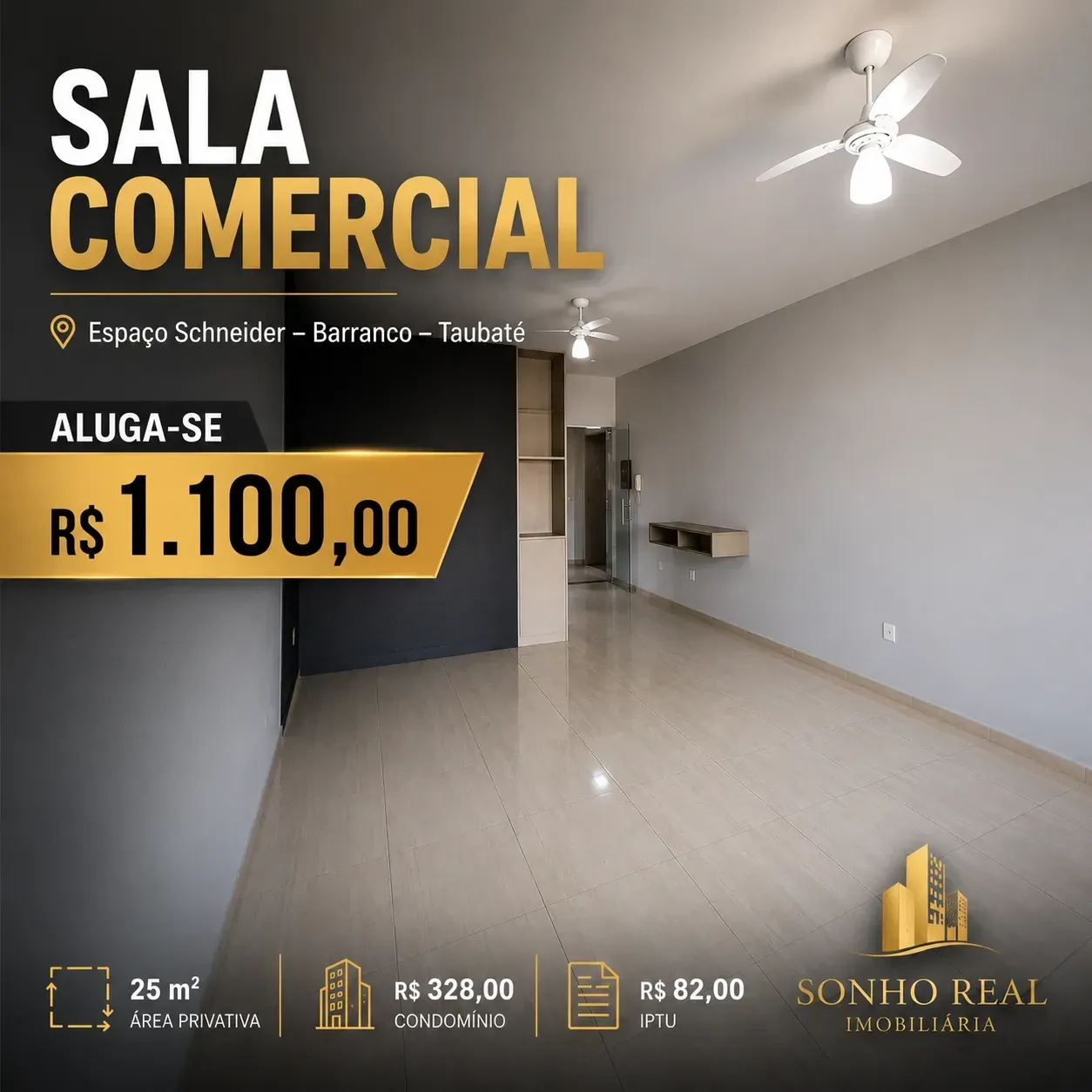 Imagem Sala Comercial à Venda ou Locação, 25 m² em Parque Senhor do Bonfim - Taubaté