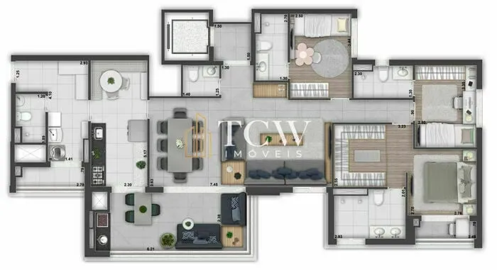Imagem Apartamento Padrão 3 suítes no Paraíso