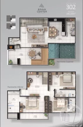 Imagem Apartamentos com 2 Suítes e 2 Vagas de Garagem na Praia Brav