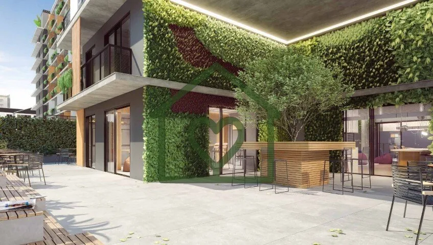 Imagem O Soul República une arquitetura, conveniência e gastronomia. Torre moderna com apartamentos studi...