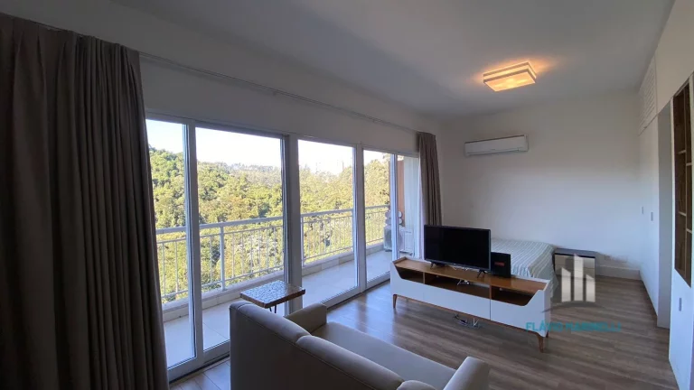 Imagem Trix Tamboré Lindo Studio MOBILIADO de 50 metros com 1 Vaga de Garagem