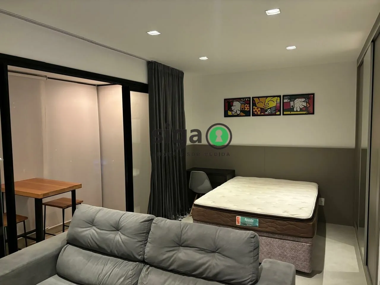 Imagem Apartamento de 38 metros 1 dormitório 1 vaga para locação no Campo Belo