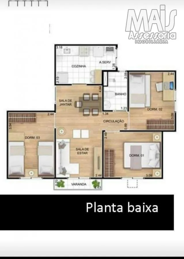 Imagem Apartamento para Venda em São Leopoldo / RS no bairro Santos Dumont