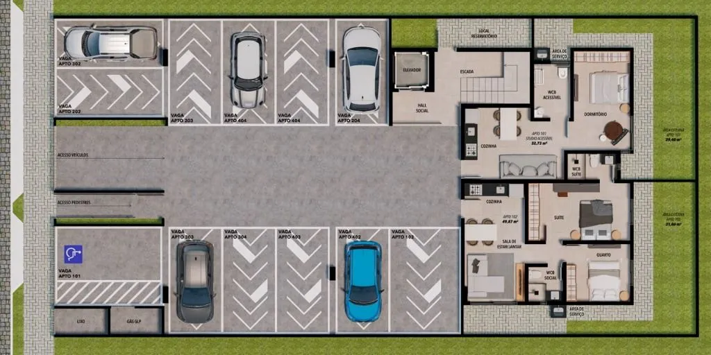 Imagem Apartamento com 2 dormitórios à venda, 72 m² por R$ 599.990 - Bancários - João Pessoa/PB