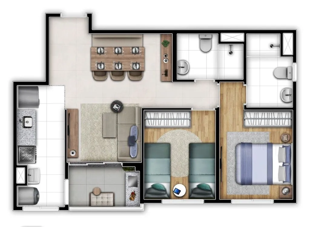 Imagem Apartamento com 2 dormitórios à venda, 56 m² por R$ 455.401,00 - Vila Rosália - Guarulhos/SP