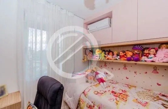 Imagem Apartamento com 57m², dois dormitórios sendo uma suíte, living, cozinha tipo americana, área de ...
