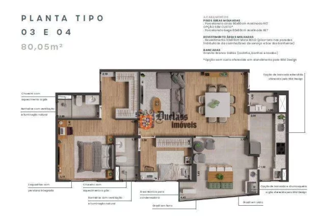Imagem Apartamento com 2 dormitórios à venda, 80 m² por R$ 681.354,94 - Morumbi - Paulínia/SP