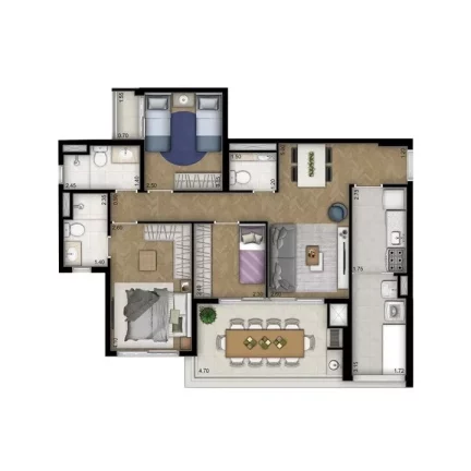 Imagem APARTAMENTO 88M², 3 DORMITÓRIOS SENDO 1 SUÍTE, VARANDA GOURMET COM 2 VAGAS A VENDA - VILA LEOPOLDINA - SÃO PAULO / SP