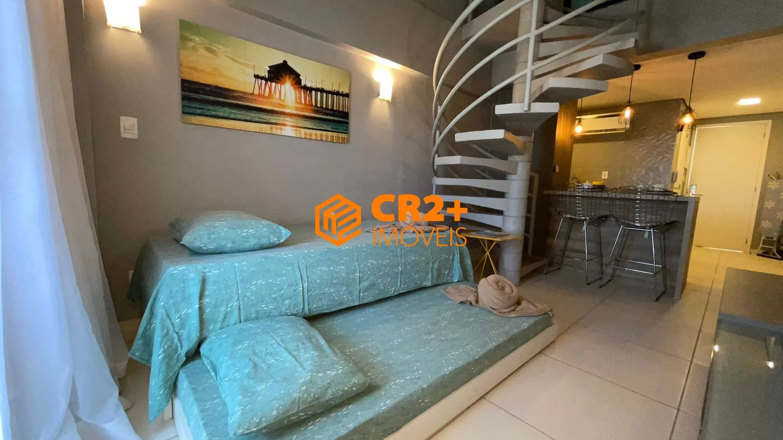 Imagem Vendo Flat com loft 54m² - 2 quartos em Porto de Galinhas MOBILIADO com Varanda