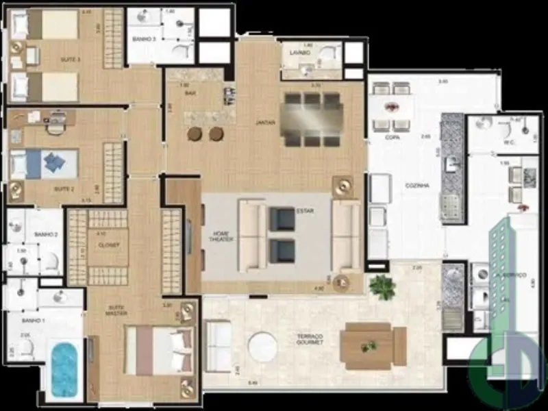 Imagem Apartamento à venda em São Caetano do Sul Sp, apartamento 4 quartos em São Caetano do Sul SP, alto padrão em são Caetano do Sul, apartamento 3 quarto