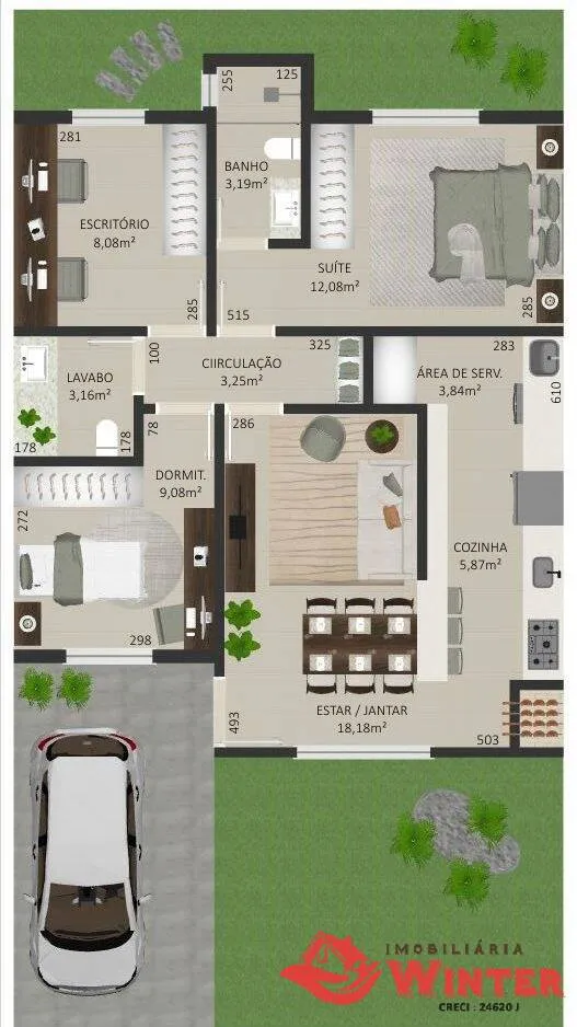 Imagem Casas térreas de 3 dormitórios com suíte na cidade de Feliz.