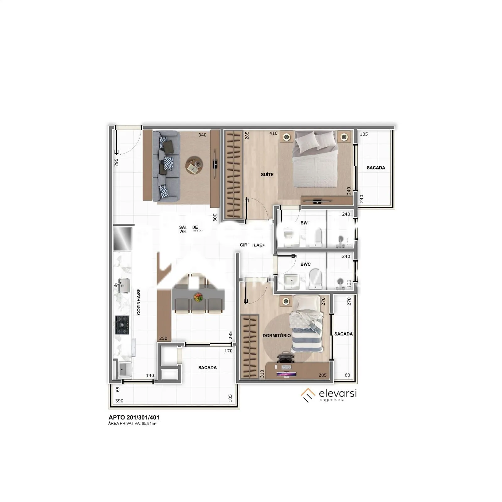 Imagem Apartamento à venda em Pinhais, Centro, com 3 quartos, 73,45m²