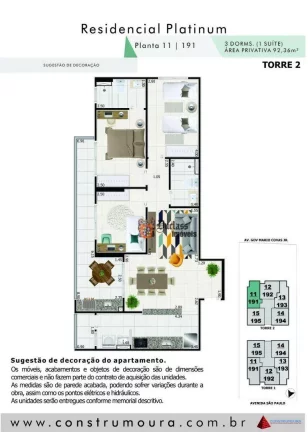 Imagem Apartamento com 3 dormitórios à venda, 92,36 m² a partir de R$ 665.915 - Centro - Mongaguá/SP