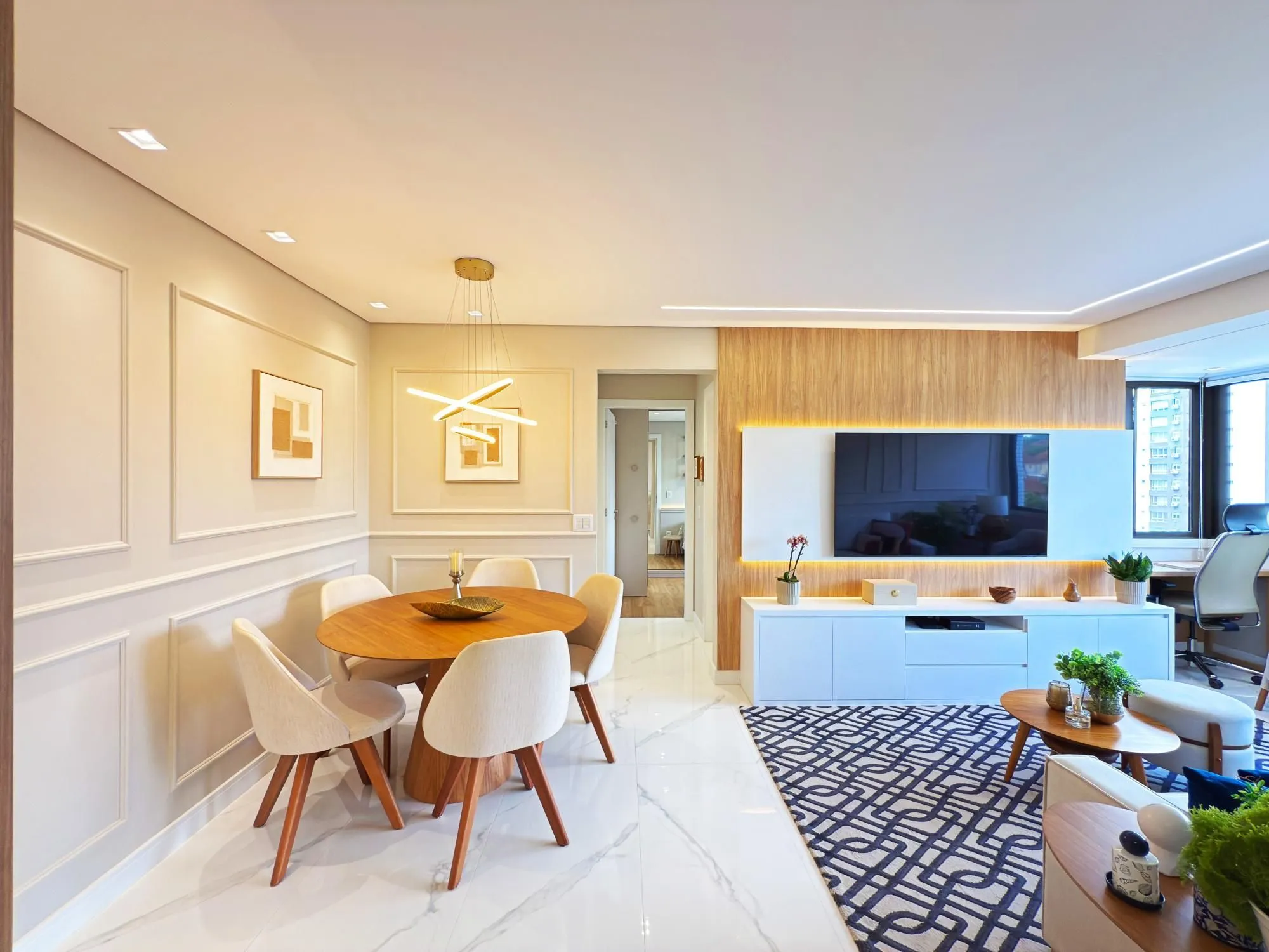 Imagem Belíssimo apartamento mobiliado e decorado 2 dorm 2 vagas c/piscina