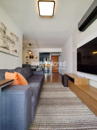 Imagem Apartamento na Gleba Palhano, 2 quartos (1 suíte com closet), sala ampla, sacada, cozinha planejada, 2 vagas, face sul, alto padrão