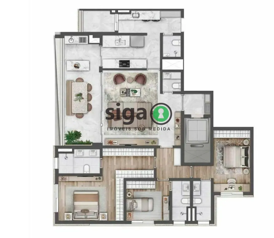 Imagem Apartamento para venda em Moema 03 suítes, São Paulo - SP