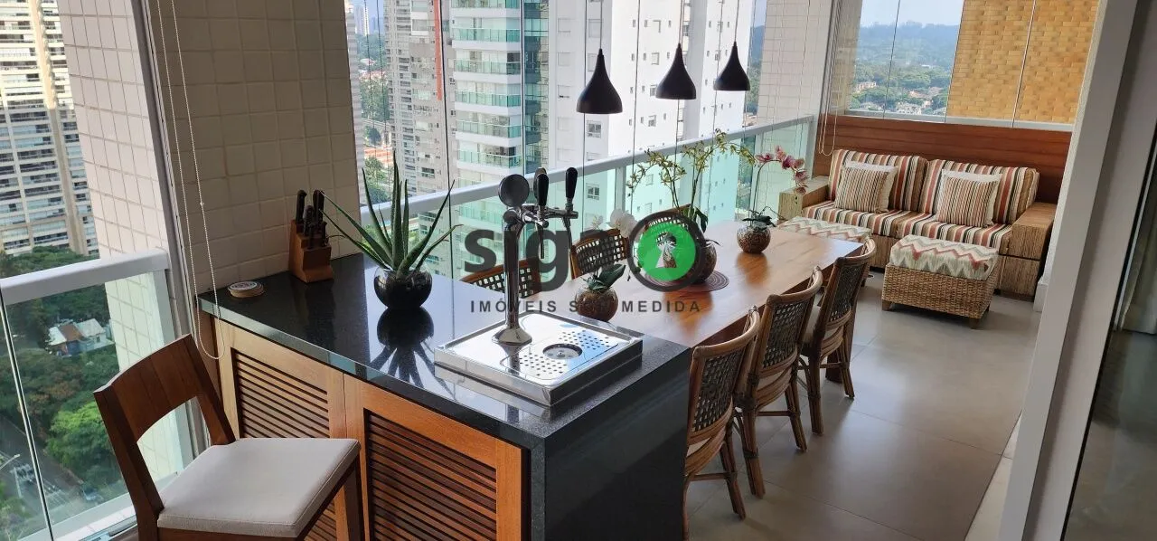 Imagem Campo Belo 161m² alto padrão com 3 suítes varanda gourmet e quadra de tênis no condomínio