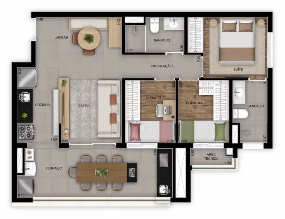 Imagem INSPIRE DIÁLOGO HOME RESORT - Apto de 84m², em excelente localização, a 650m da Estação Pirituba!!