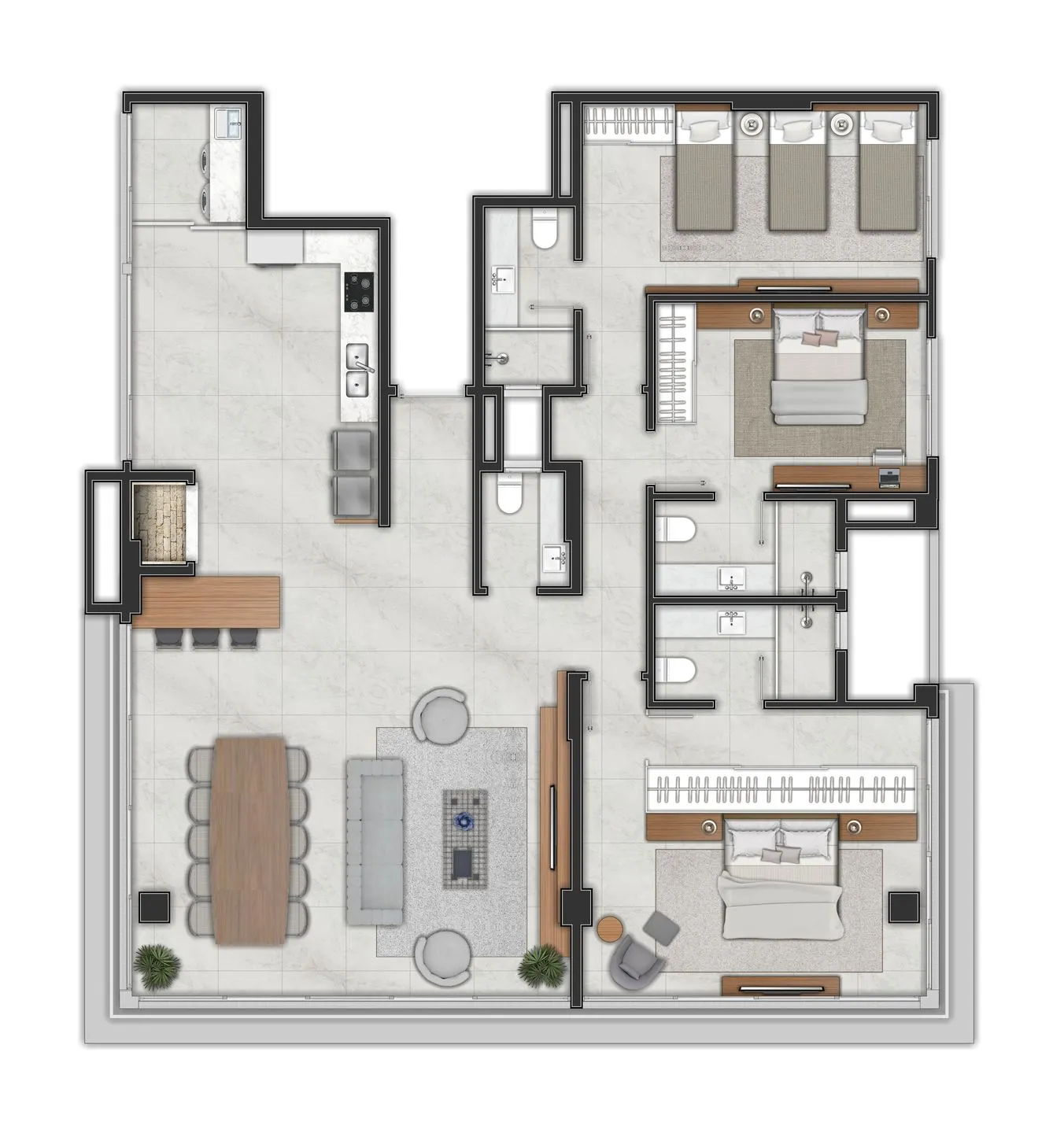 Imagem Apartamento à venda em Torres, Praia Grande, com 3 quartos, 168m2