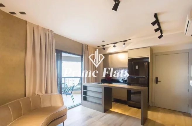 Imagem Flat disponível para locação no Cyrela by Pininfarina no Itaim Bibi, com 49m², 1 dormitório e 1 vaga
