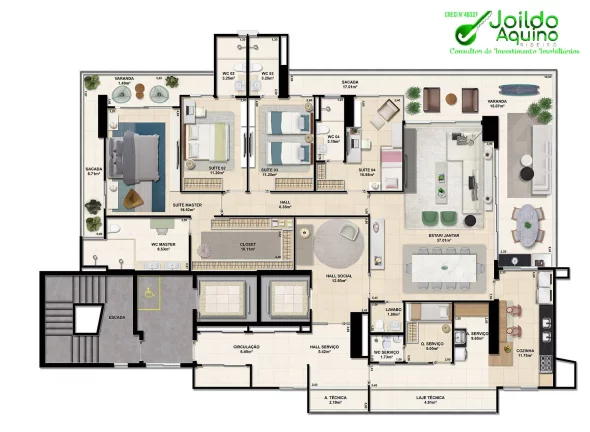 Imagem Apartamento de 3 e 4 suítes, no Meireles de alto padrão e qualidade.