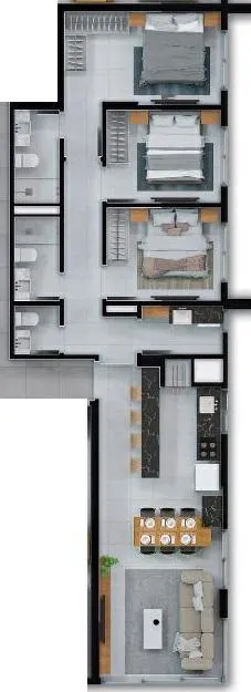 Imagem Apartamento 3 Dormitórios - Bairro Centro