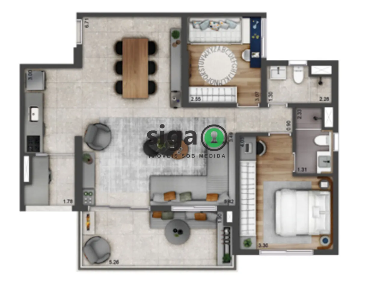 Imagem Apartamento com 3 dormitórios e 2 vagas na Vila Sônia