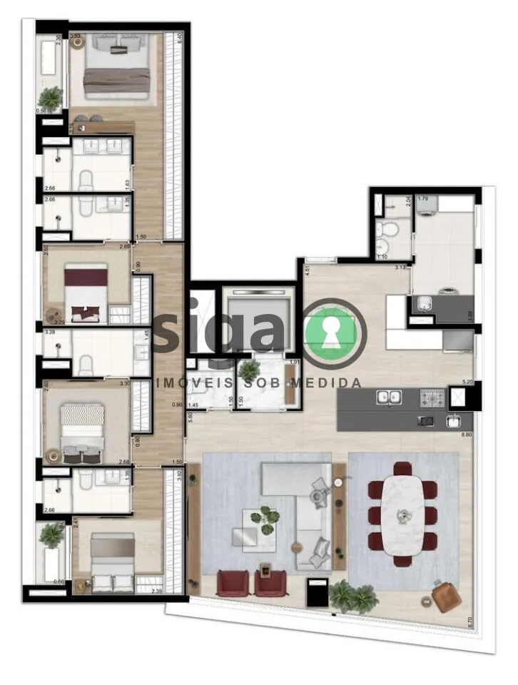Imagem Apartamento para venda no Itaim Bibi 04 suítes, São Paulo - SP