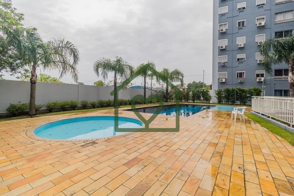 Imagem Excelente apartamento com 2 dormitórios, living com dois ambientes, banheiro social com box de vidr...