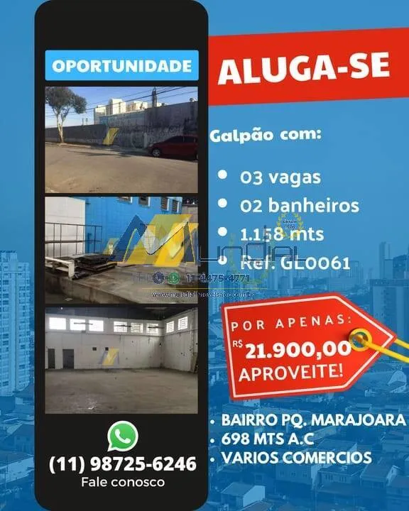 Imagem Alugo Galpão em Santo André, Parque Marajoara