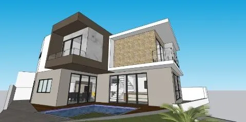 Imagem VENDA DE SOBRADO NOVO NO CONDOMÍNIO REAL PARK, EM ARUJÁ/SP, 315m² com 3 suítes amplas, espaço gourmet, piscina e garagem coberta. CONSULTE-NOS.