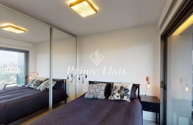 Imagem Flat disponível para locação no VHouse por JFL Living, com 48m², 1 dormitório e 1 vaga